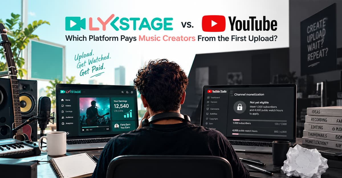 lykstage vs youtube for music